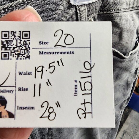 DC Jeans Grey Cotton Slim Leg Pants Size 20 - Picture 5 of 5